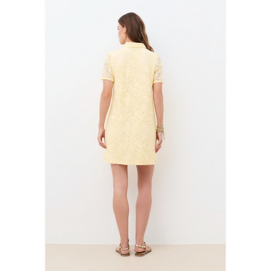 Caroll Robe Polo en Dentelle  