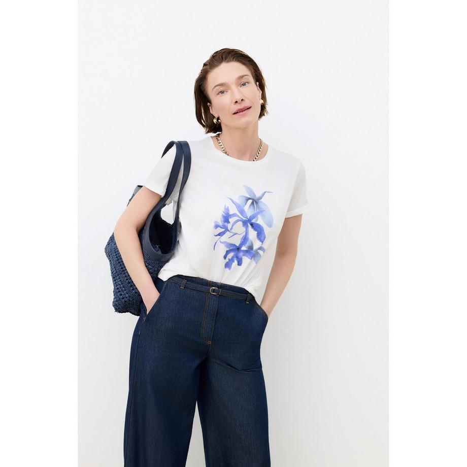 Caroll T-shirt imprimé floral manches courtes  