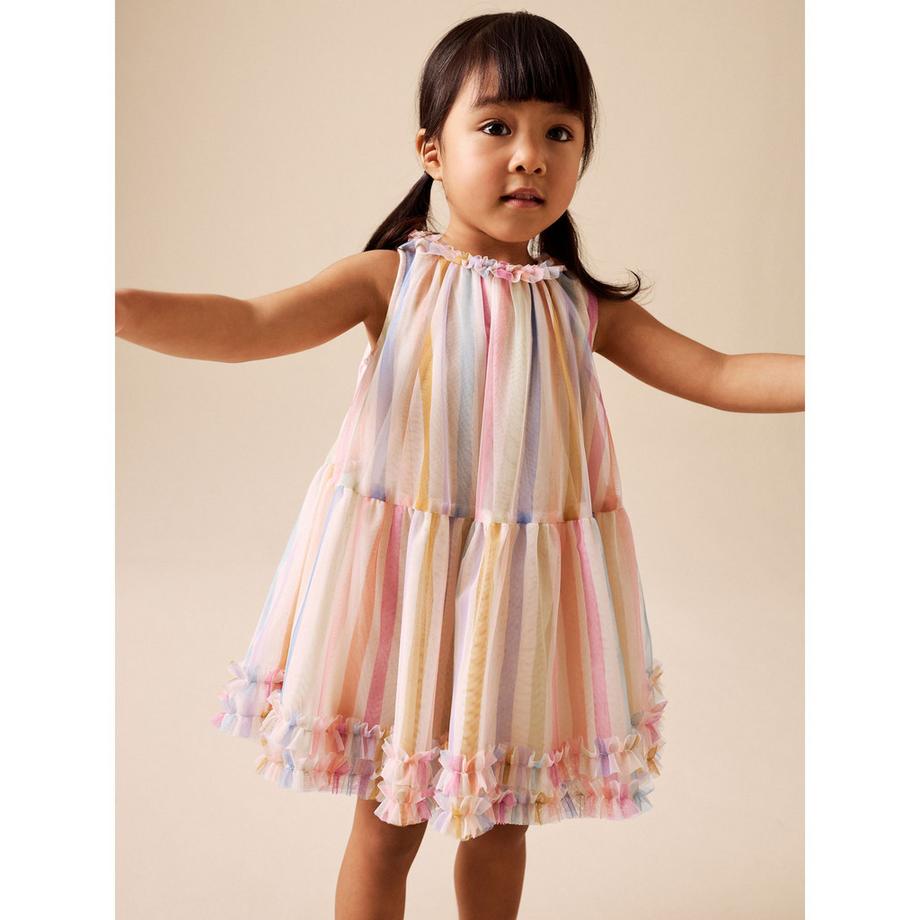 Next Gestreiftes Rüschenkleid  