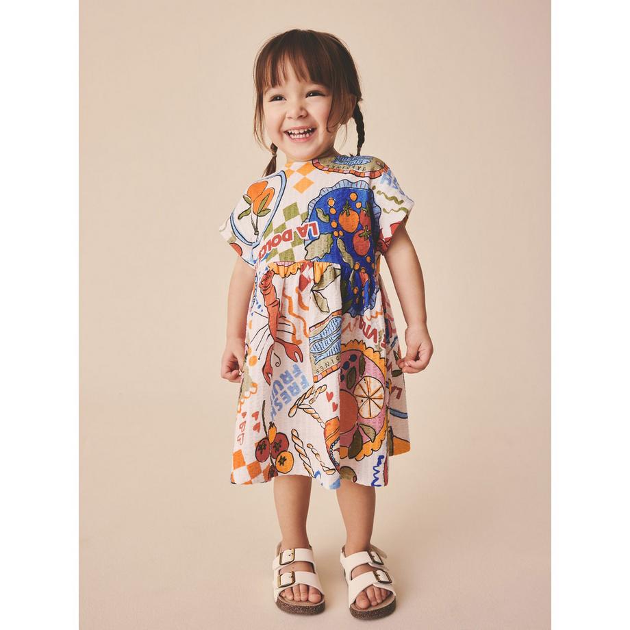 Next Bedrucktes Kurzarmkleid  