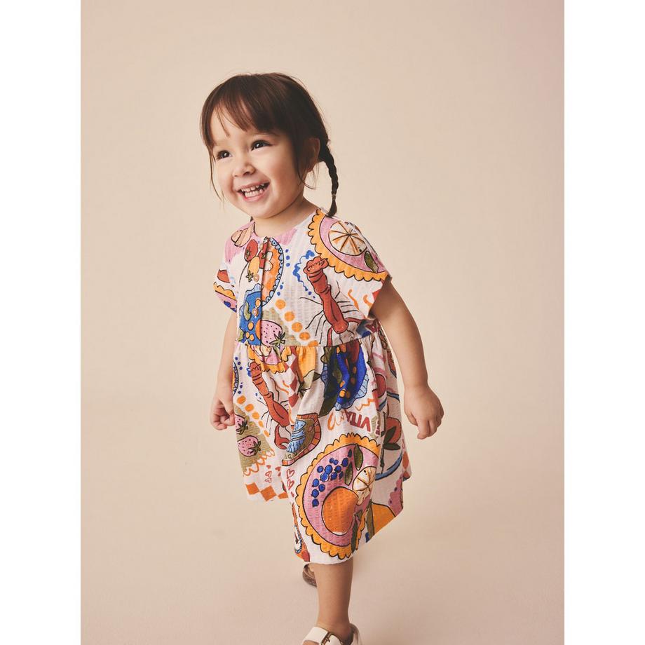 Next Bedrucktes Kurzarmkleid  