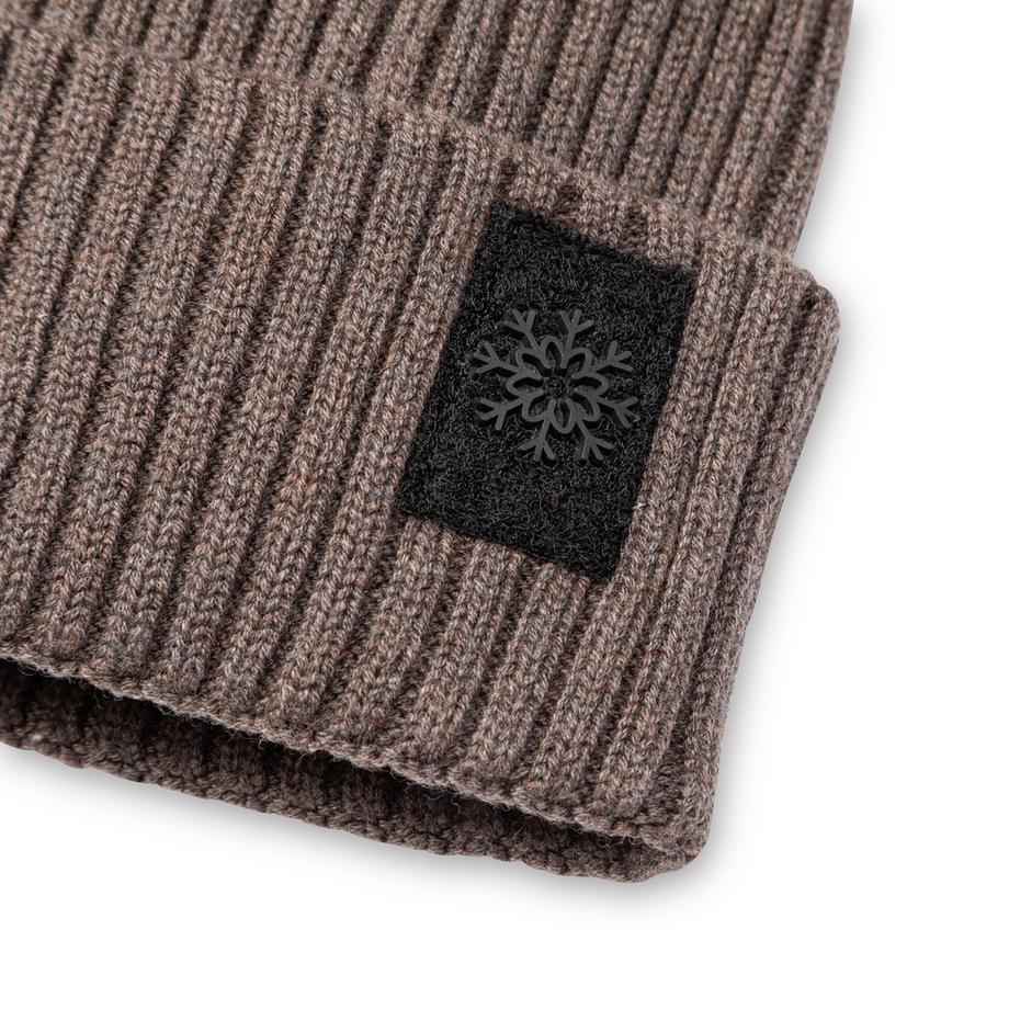 Manor Man Bonnet côtelé avec patch flocon de neige  