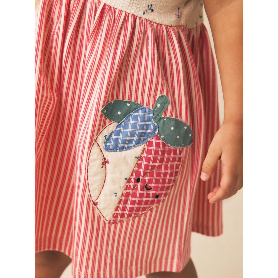 Next Robe Imprimé Fraise Rayée  