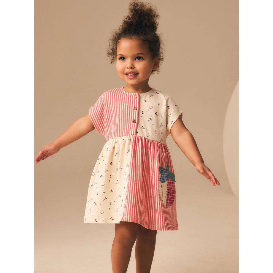 Next Robe Imprimé Fraise Rayée  