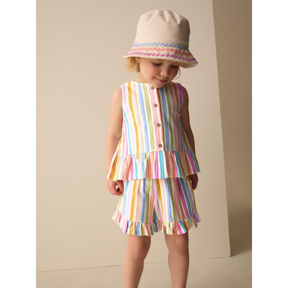 Next Gestreiftes Top und Shorts Set  