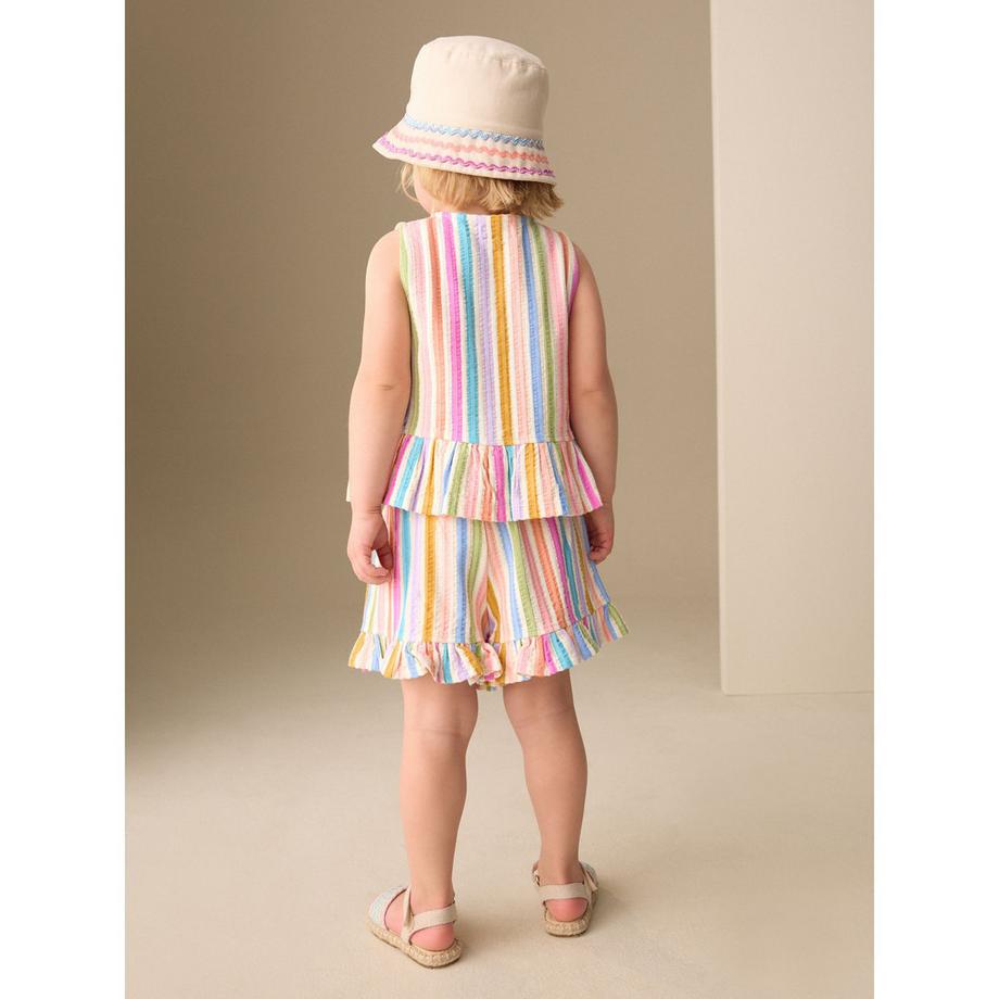 Next Gestreiftes Top und Shorts Set  
