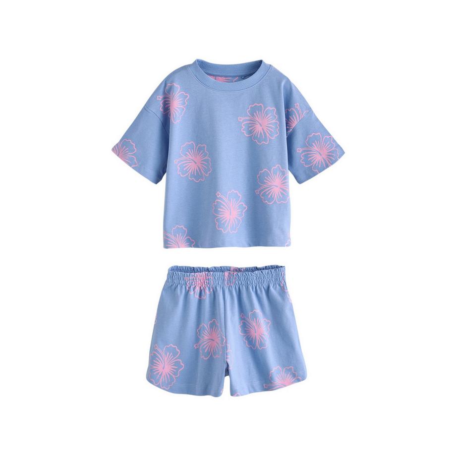 Next Blumenmuster Kurzarm Pyjama Set  