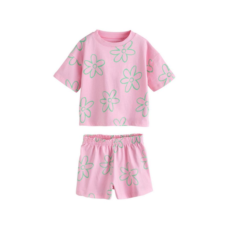 Next Blumenmuster Kurzarm Pyjama Set  