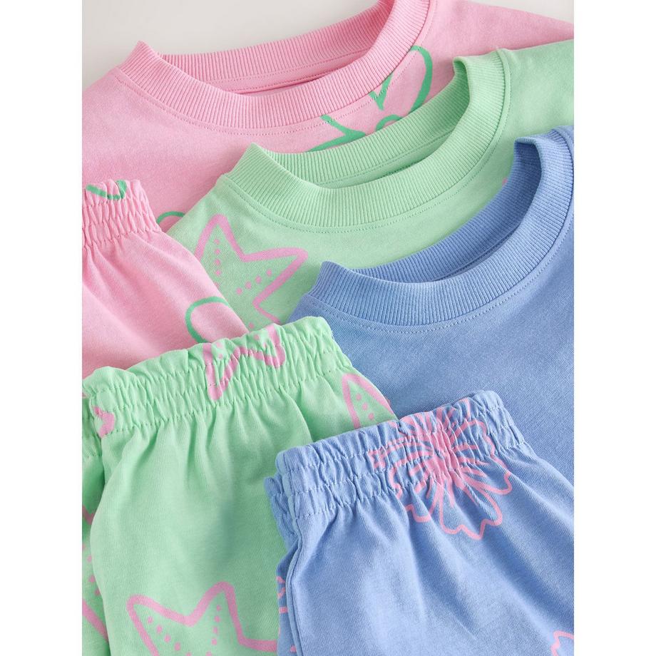 Next Blumenmuster Kurzarm Pyjama Set  