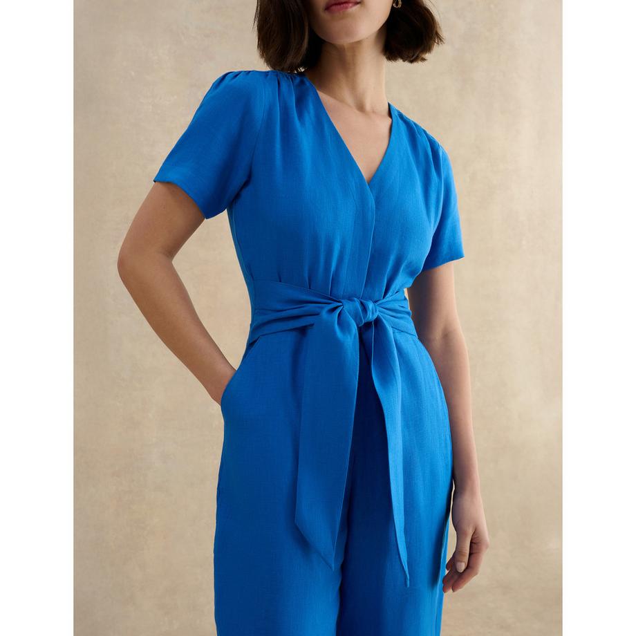 HOBBS EVIE Kurzarm V-Ausschnitt Jumpsuit mit Bindegürtel  