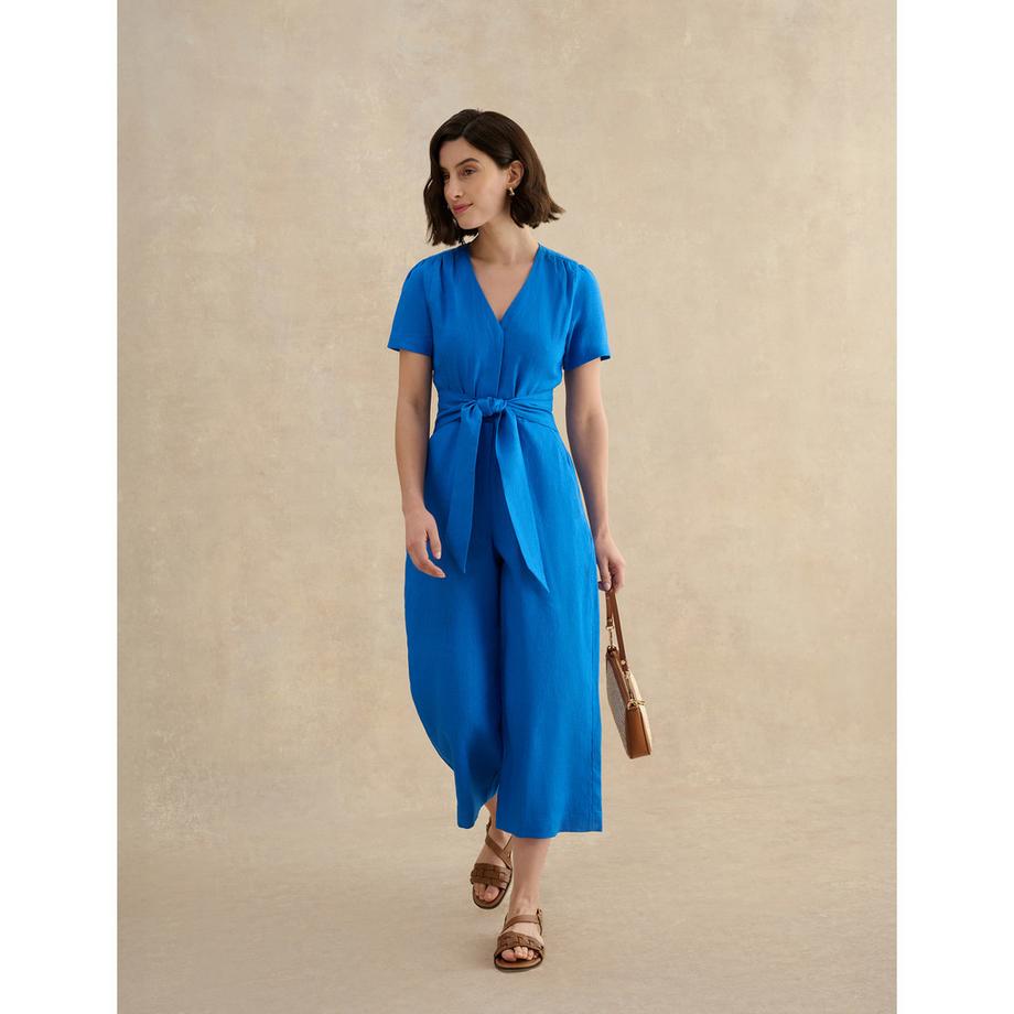 HOBBS EVIE Kurzarm V-Ausschnitt Jumpsuit mit Bindegürtel  