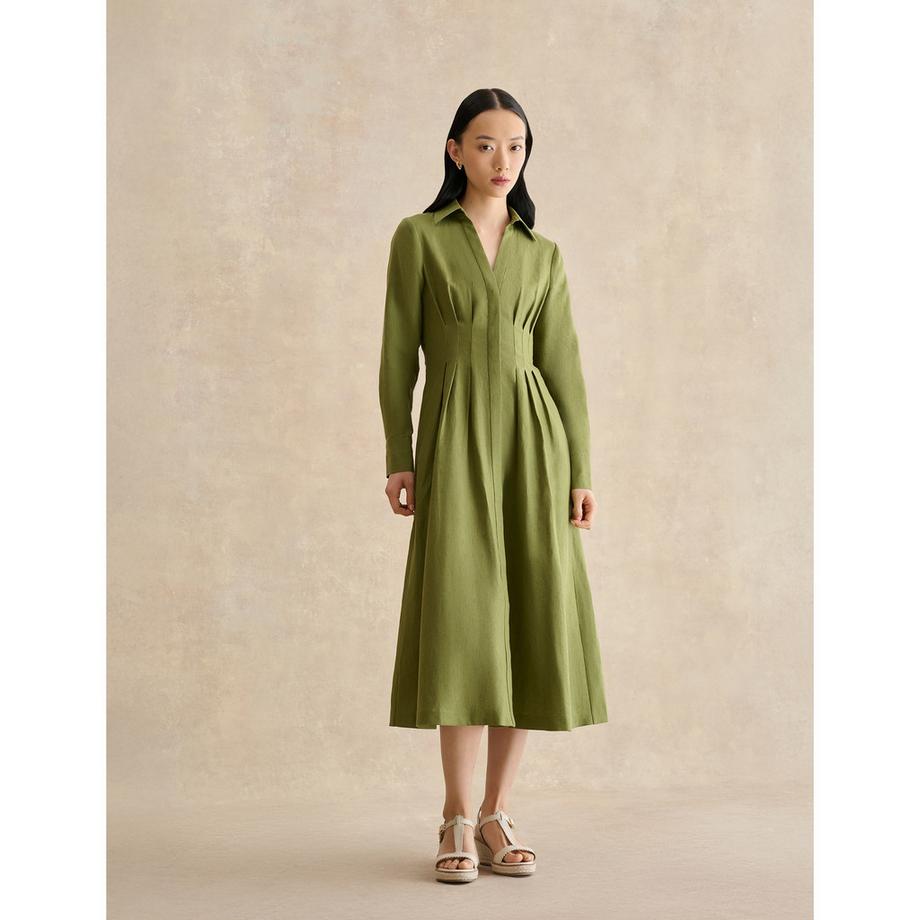 Leinenkleid, ärmellos
