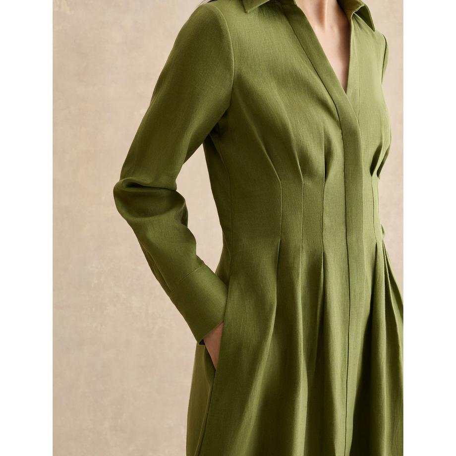 HOBBS CHRISSY Leinen Ärmelloses Kleid  