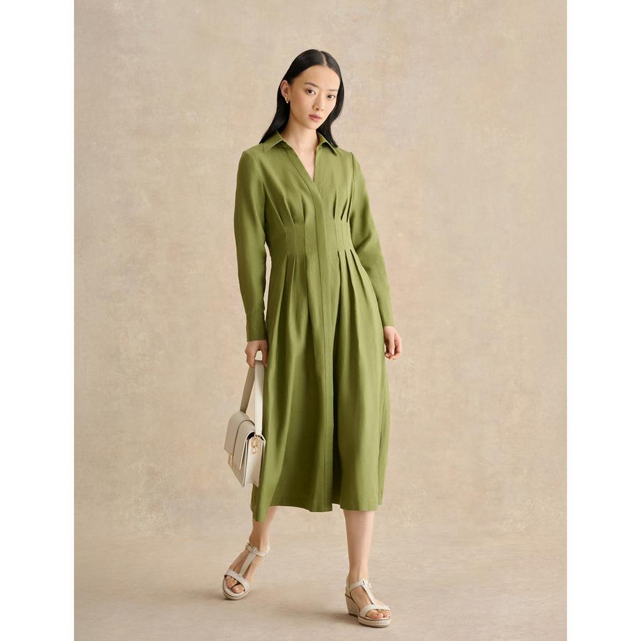 HOBBS CHRISSY Leinen Ärmelloses Kleid  