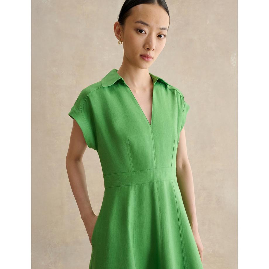 HOBBS SHONA Kurzarm Leinenkleid  