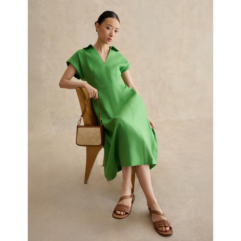 HOBBS SHONA Kurzarm Leinenkleid  