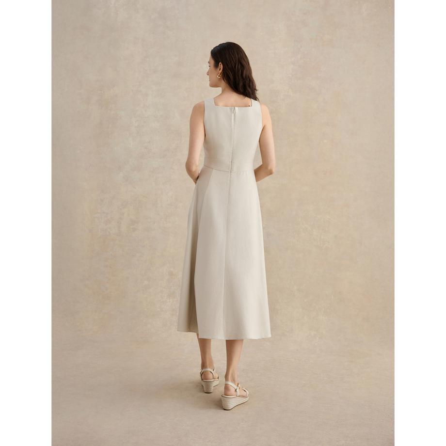 HOBBS TRINITY Ärmelloses Leinenkleid  