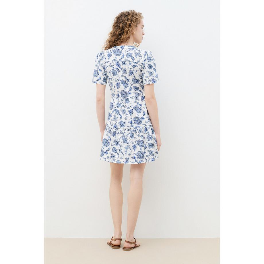 Caroll Robe à Manches Courtes Imprimé Floral  