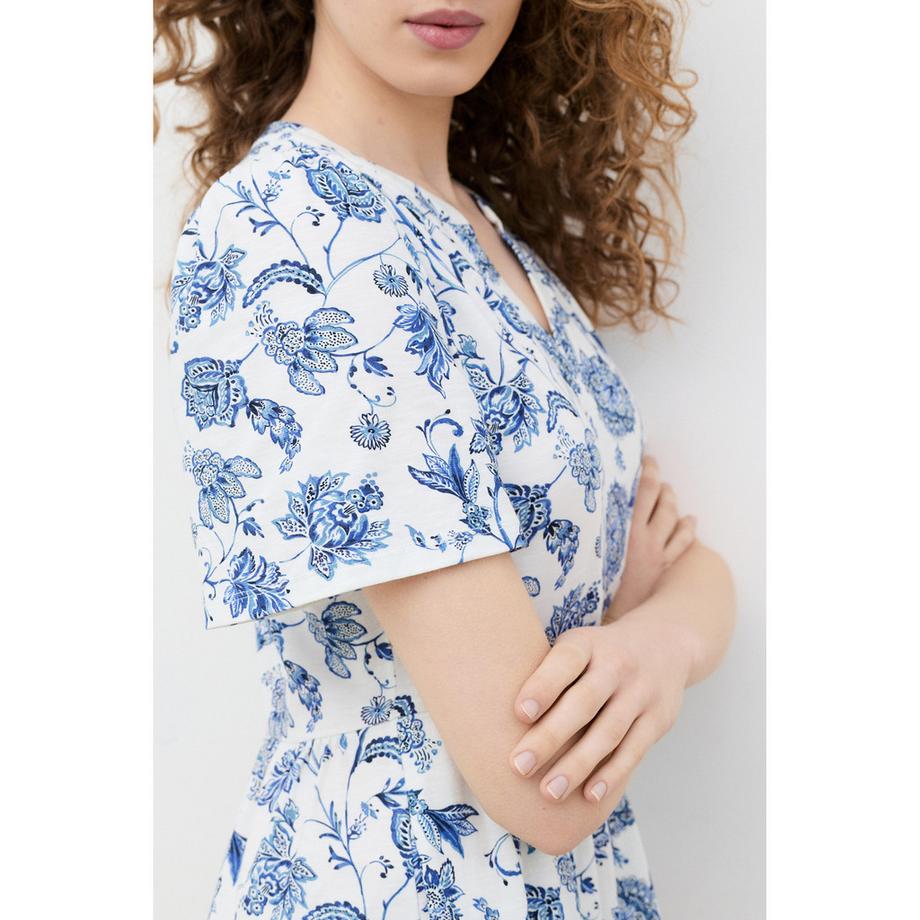 Caroll Robe à Manches Courtes Imprimé Floral  