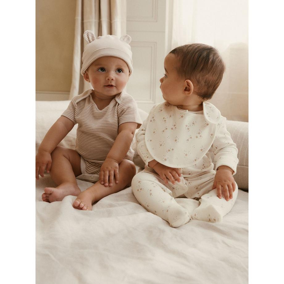 Next Ensemble Pyjama Bébé avec Body Bonnet et Bavoir  