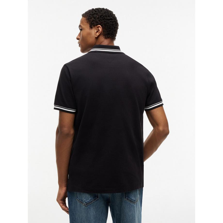 TOMMY JEANS Polo con colletto e polsini a righe  
