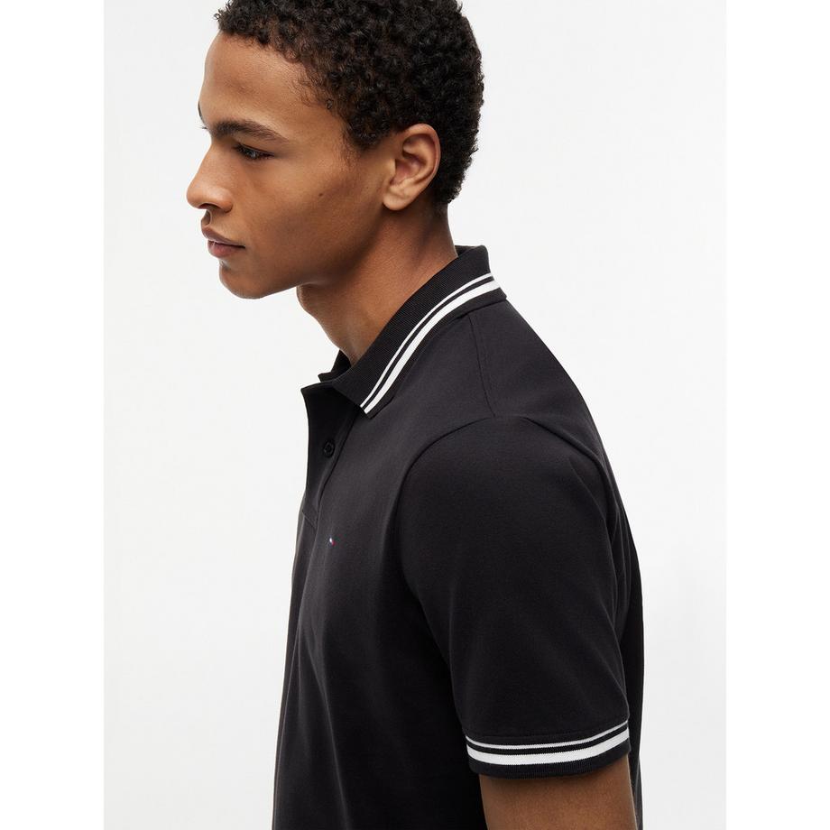 TOMMY JEANS Polo con colletto e polsini a righe  