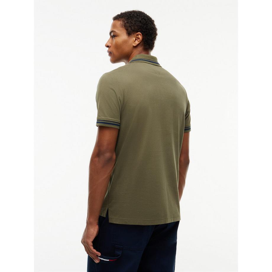 TOMMY JEANS Polo con colletto e polsini a righe  