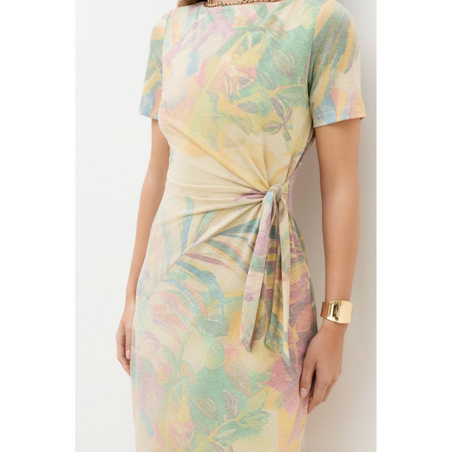 Caroll Robe à Manches Courtes à Motif Floral  