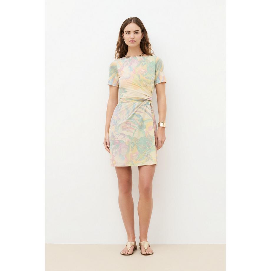 Caroll Robe à Manches Courtes à Motif Floral  