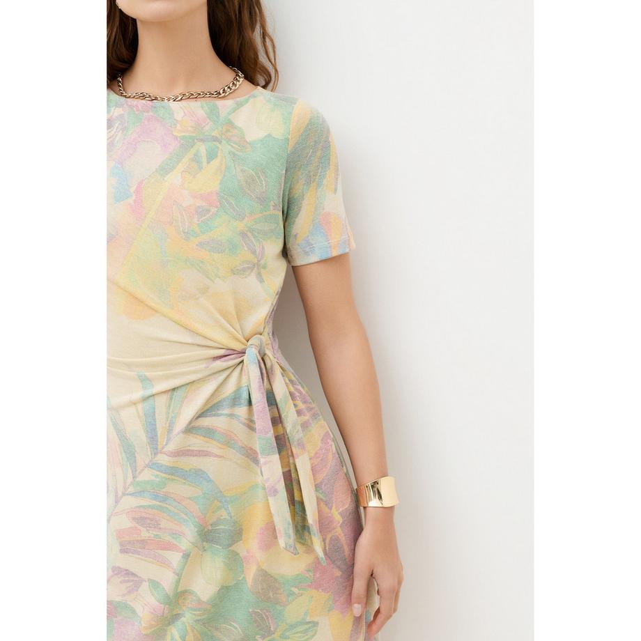 Caroll Robe à Manches Courtes à Motif Floral  