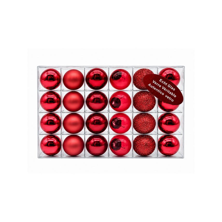 Manor Home Weihnachtskugel Set Kugelset 24Stk 2cm 