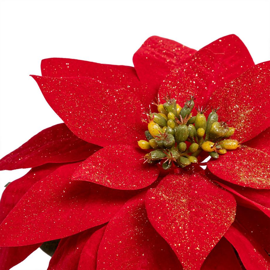 Manor Home Kunstblume Weihnachtsstern im Topf 