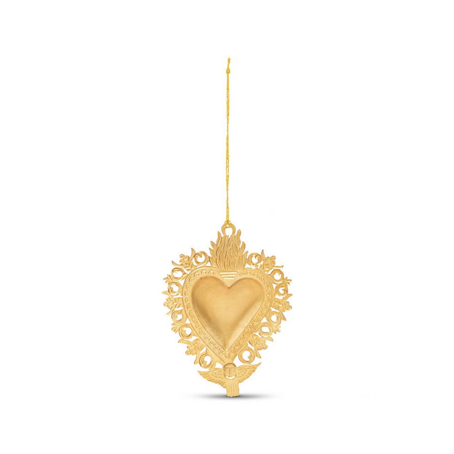 Manor Home Lustiger Weihnachtsbaumanhänger Burning Heart 