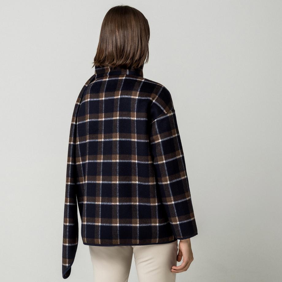 Manor Woman Poncho à carreaux  
