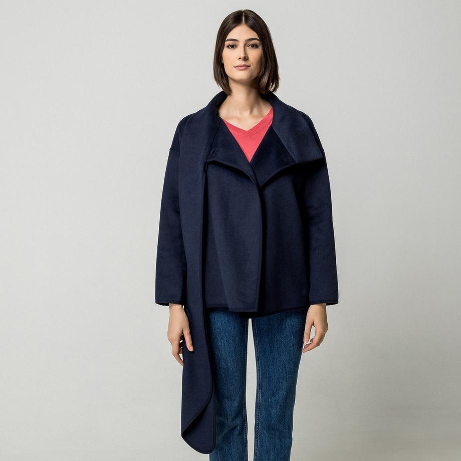 Manor Woman Poncho à col haut et fermeture à un bouton  
