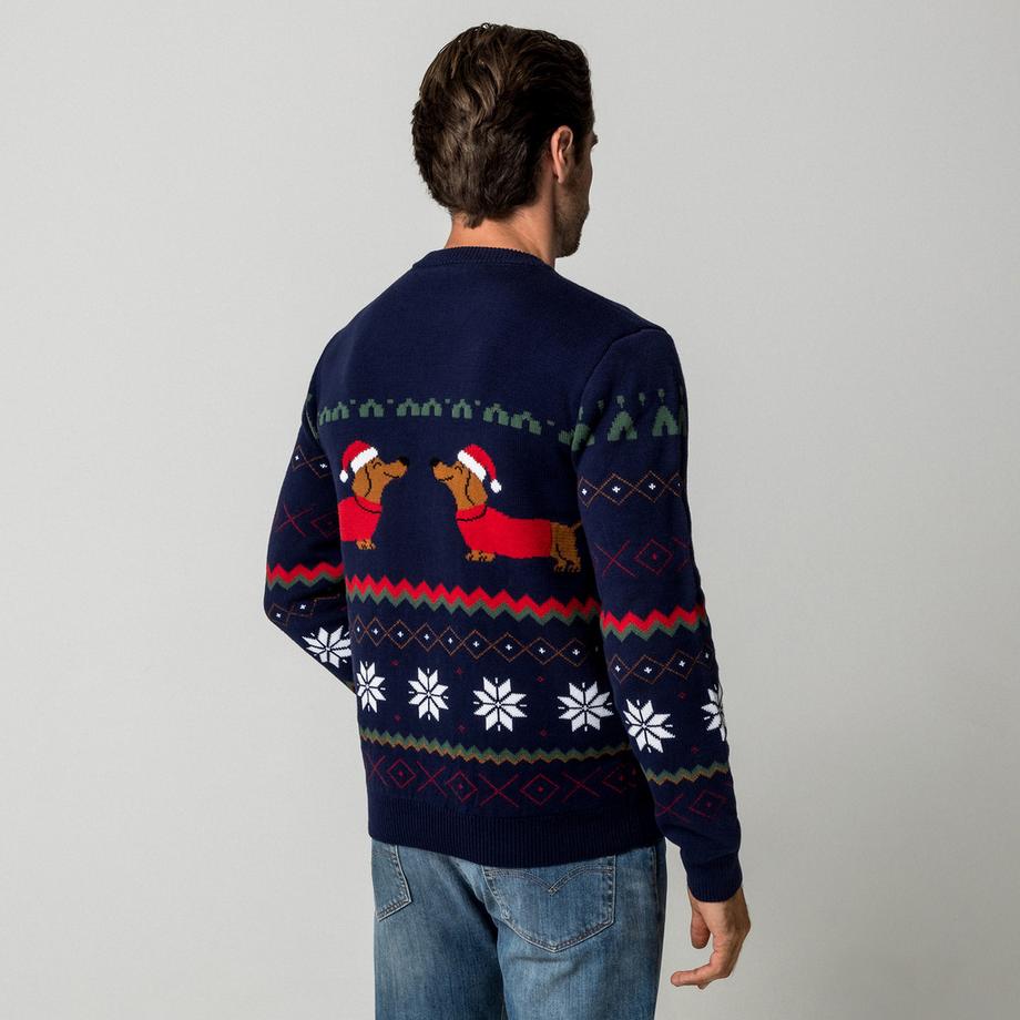 Manor Man Dachshund Holiday Pullover  