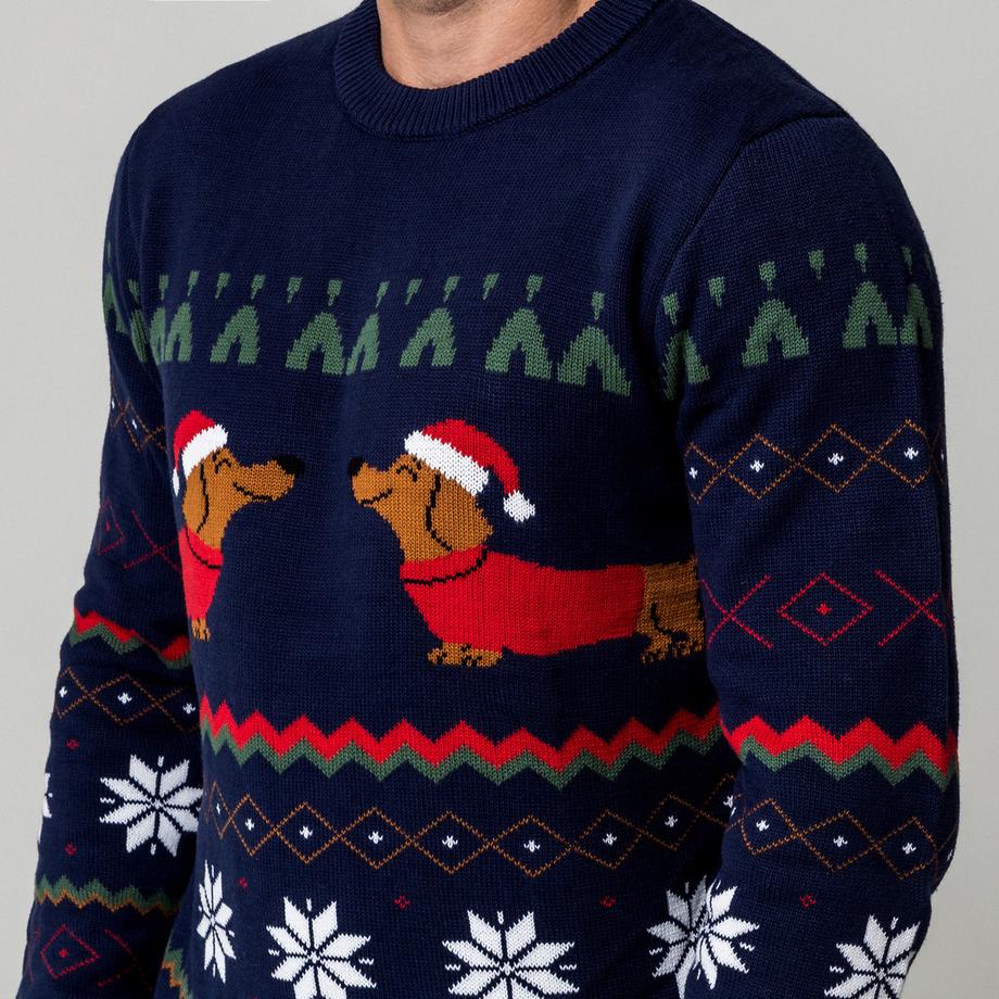Manor Man Dachshund Holiday Pullover  