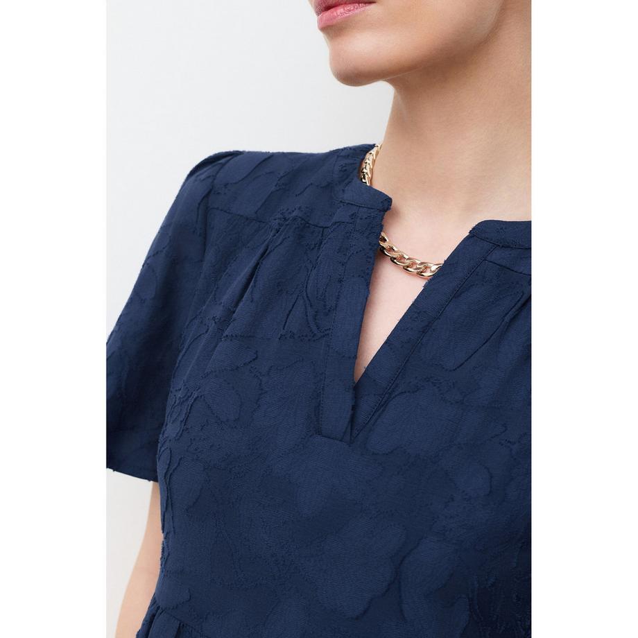 Caroll Gestuftes Kurzarm Mini Kleid  