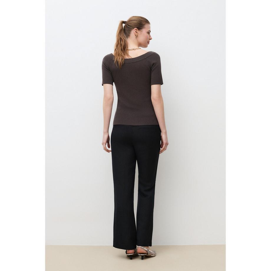 Caroll Pull Encolure Bateau Manches Courtes  