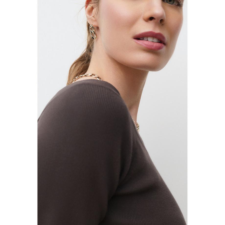 Caroll Pull Encolure Bateau Manches Courtes  