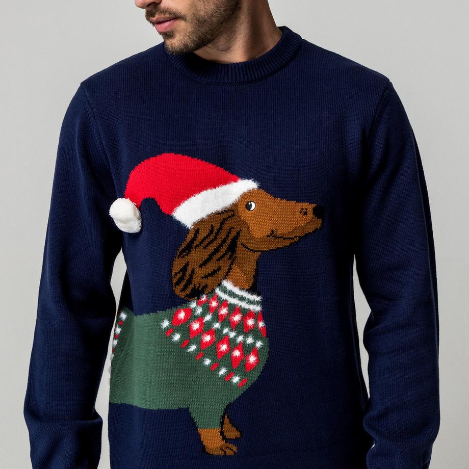 Manor Man Dachshund Holiday Pullover  