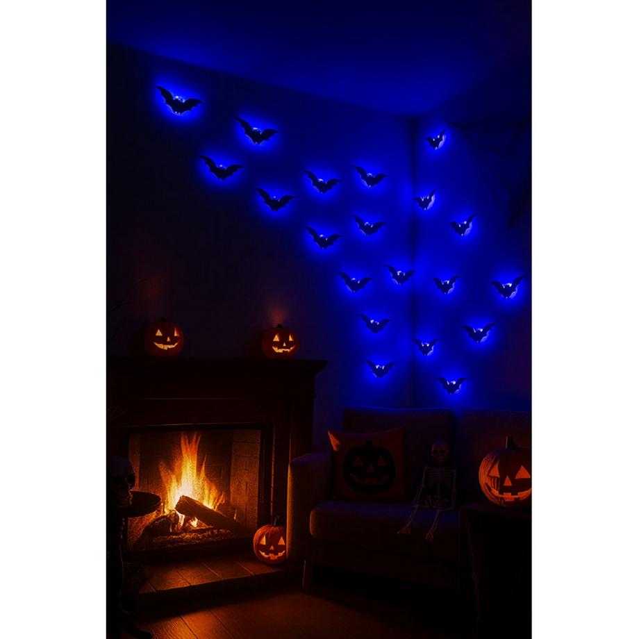 Carnival Toys  Decorazione LED con 6 pipistrelli 