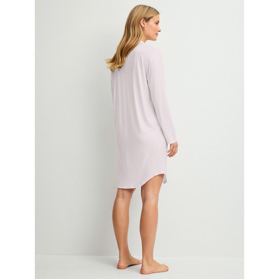 CALIDA Striped Dreams Chemise de nuit à manches longues avec boutonnage  