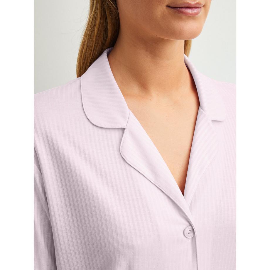 CALIDA Striped Dreams Chemise de nuit à manches longues avec boutonnage  