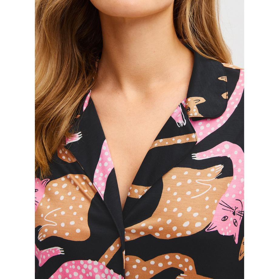 CALIDA Sleep Over M&M Chemise de nuit manches longues  