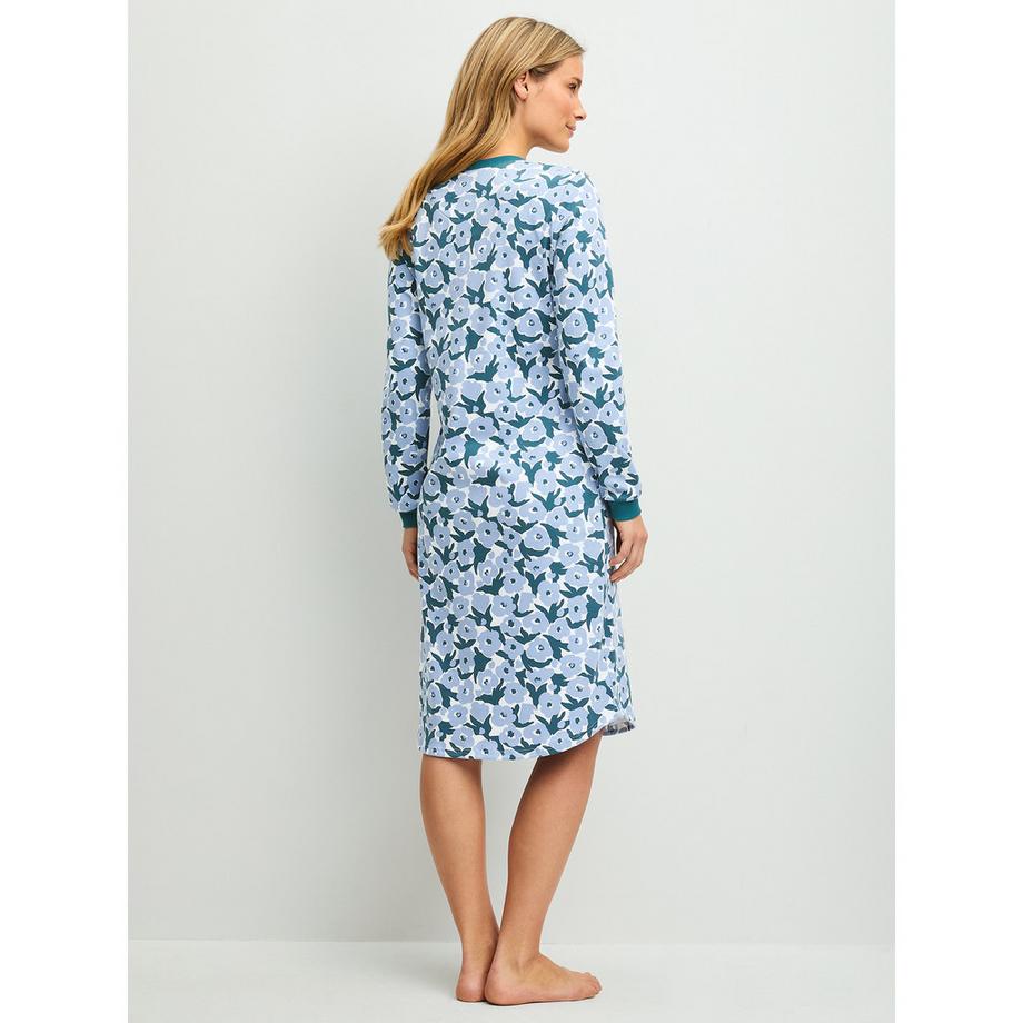 CALIDA Midnight Flowers Chemise de nuit manches longues  