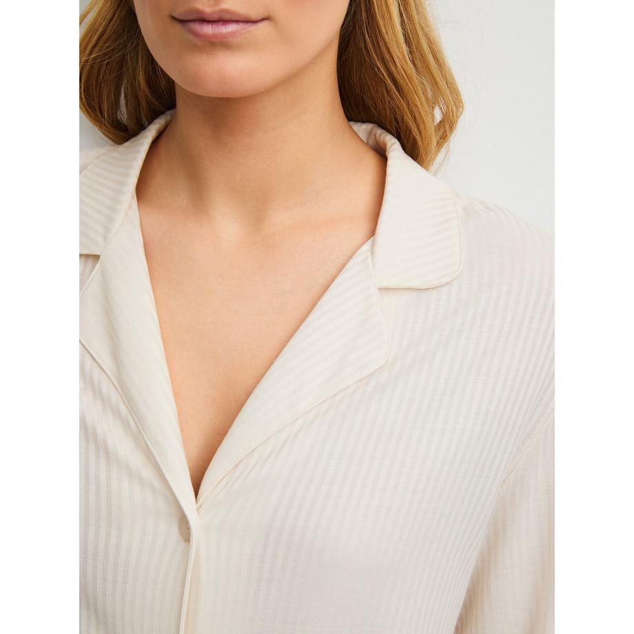 CALIDA Striped Dreams Pigiama Donna Maniche Lunghe con Collo  