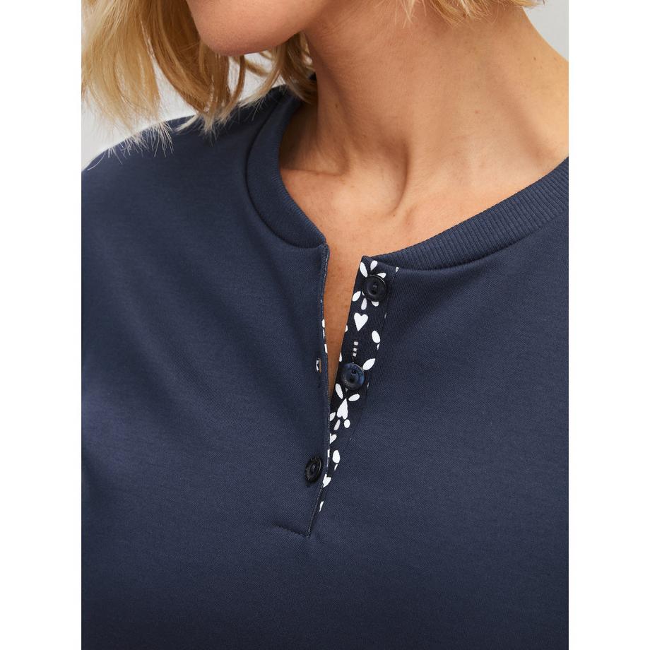 CALIDA Pyjama Midnight Hearts avec haut à manches longues et pantalon imprimé  