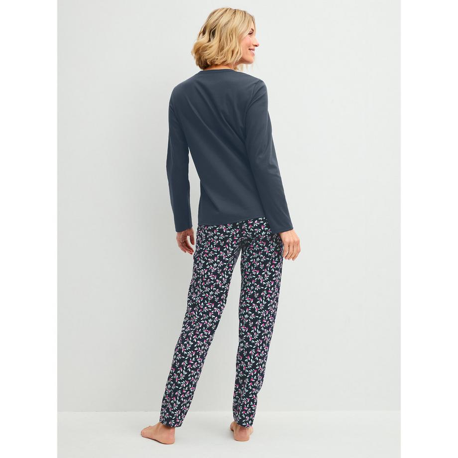 CALIDA Family & Friends Pigiama con top a maniche lunghe e pantaloni a stampa floreale  