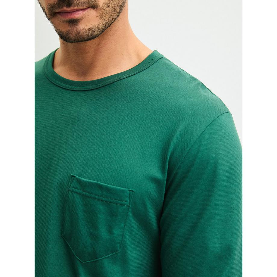 CALIDA Relax Imprint 2 Pyjama mit Langarmshirt und geradem Bein  